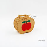 Load image into Gallery viewer, Red Apple Rattan Basket Vintage Gift Packaging Basket