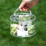 Load image into Gallery viewer, Transparent Round Acrylic Gift Box with Handle Lid (14.8x9.5cm)