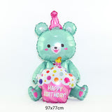 Load image into Gallery viewer, Cute Bear Happy Birthday Balloon