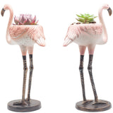 Load image into Gallery viewer, 7.1 Inch Mini Life-Like Flamingo Flowers Succulent Plants Pot Cactus Plant Pot Also for Candle Holder Set of 2 with A Hole