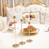 Load image into Gallery viewer, 3 Pcs/ Set  European Metal Candle Holder Simple Golden Wedding Decoration Bar Party Living Room Decoration Home Decoration