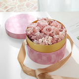 Load image into Gallery viewer, Round Velvet Flower Hat Box with Ribbon Bow