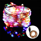 Load image into Gallery viewer, 2m/3m/5m/10m Battery/USB LED String Lights for Xmas Garland Lamp Party Wedding Decoration Christmas Tree Flasher Fairy Lights