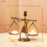 Load image into Gallery viewer, Home Decoration Accessories Creative Candle Holder Iron Kitchen Restaurant Romantic Candlestick Christmas Halloween Bar Party