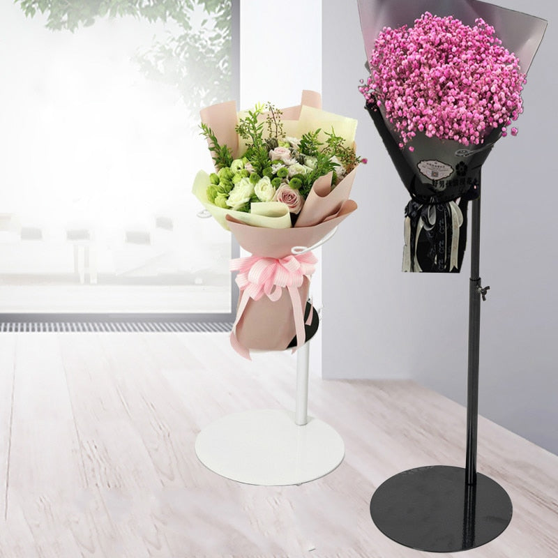 Flower Bouquet Stand Rack Holder Display for Cellophane Sleeve Plastic