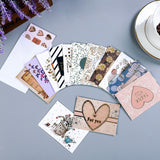 Load image into Gallery viewer, 15pcs/lot Mix Designs thank you for you best wishes Folding card gift message card DIY decoration Holiday greeting card envelope