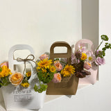 Load image into Gallery viewer, 10pcs Kraft Wrapping Bags with Handle for Flowers