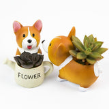 Load image into Gallery viewer, Lovely Corgi Dog Shaped Plant Decor Succulent Plants Decorative Flower Pot 2 in Set Idea