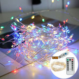 Load image into Gallery viewer, 3M 5M Copper Wire LED USB Remote Control String Lights Firecracker Fairy Garland Lamp for Christmas Window Wedding Party Decor
