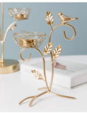 Load image into Gallery viewer, Nordic Wrought Iron Bird And Leaves Candle Holders Romantic Dinner Gold Home Decoration Candle Holder Candlestick Wedding Gifts
