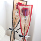 Load image into Gallery viewer, 30pcs Single Rose Plastic Packaging Bag Half Clear Flower Sleeves