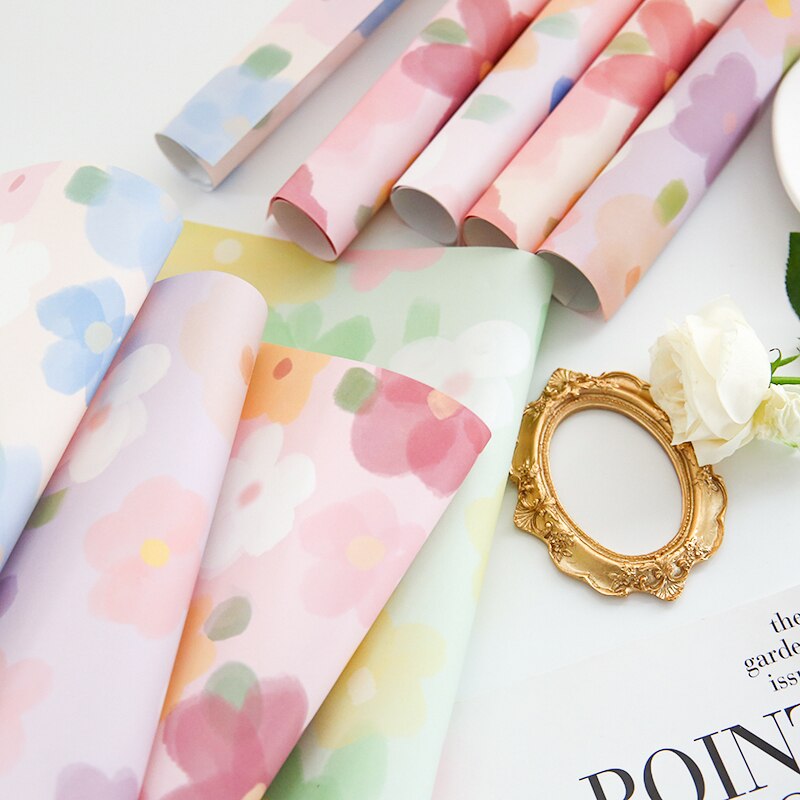 20Counts Korean Floral Wrapping Paper for Flowers