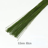 Load image into Gallery viewer, 100pcs Green Floral Wire for Flowers Floral Stems Floral Design Supplies