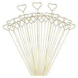 Load image into Gallery viewer, 30 Pcs 13 Inch Heart Shape Metal Floral Picks Clip For Bouquet Gift Card Holder