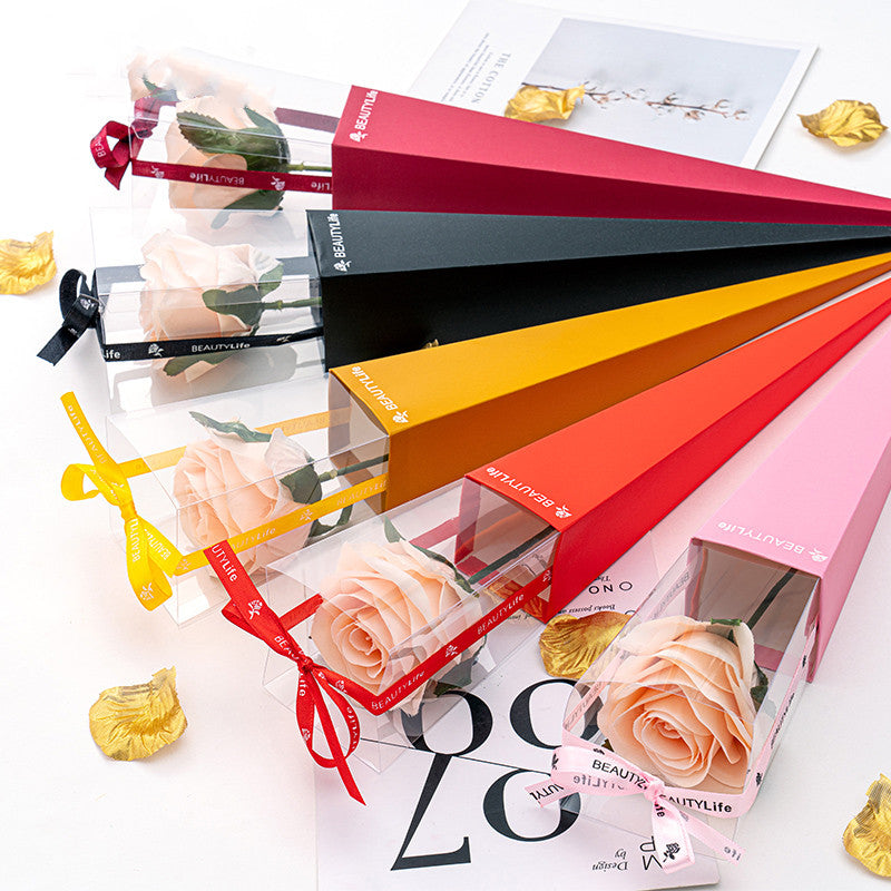 10pcs Single Rose Wrapping Box Flower Packaging Bag