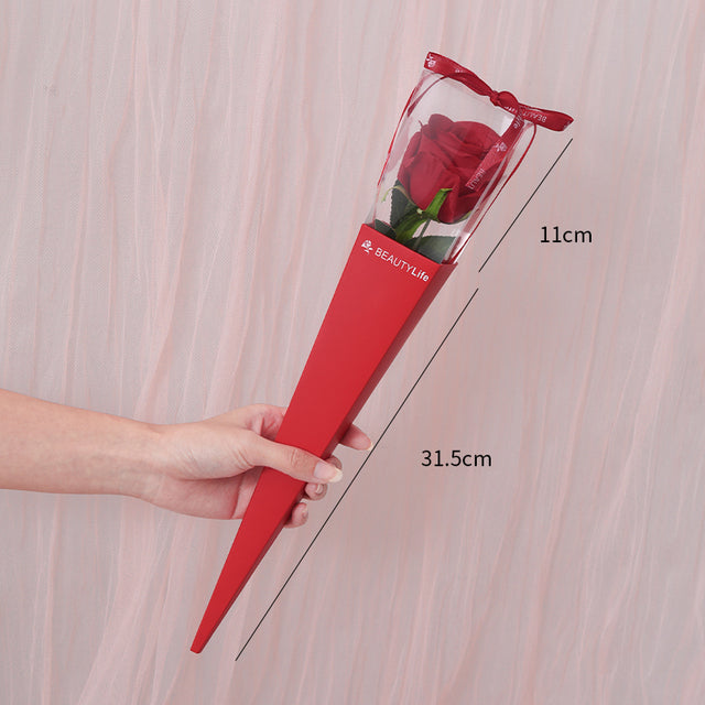 Single Sided Hollow Out Flower Box Single Rose Flower Packaging