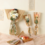 Load image into Gallery viewer, 50pcs Plastic Bouquet Bags Kraft Paper Bags for Single Rose Wrapping