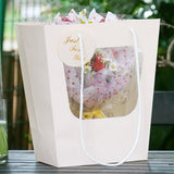 Load image into Gallery viewer, 4PCS Large Size White Kraft Paper Bags with Window for Bouquet Wrapping