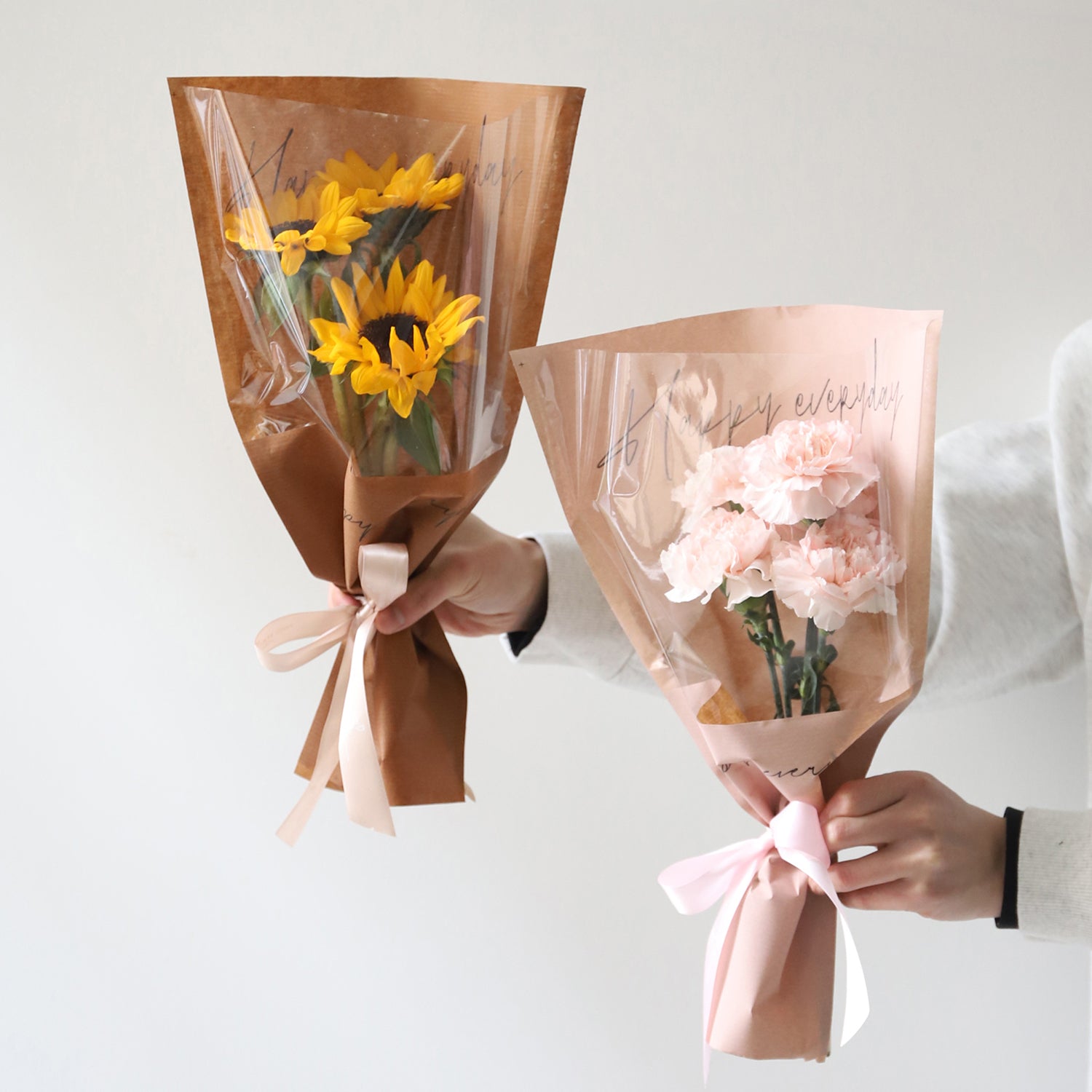 60pcs Waterproof Kraft Paper Bouquet Packaging Bags – Floral Supplies Store
