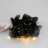 Load image into Gallery viewer, 27cm Wide Waved Organza with LED Light Bouquet Gift Wrapping Decoration 2 Meter