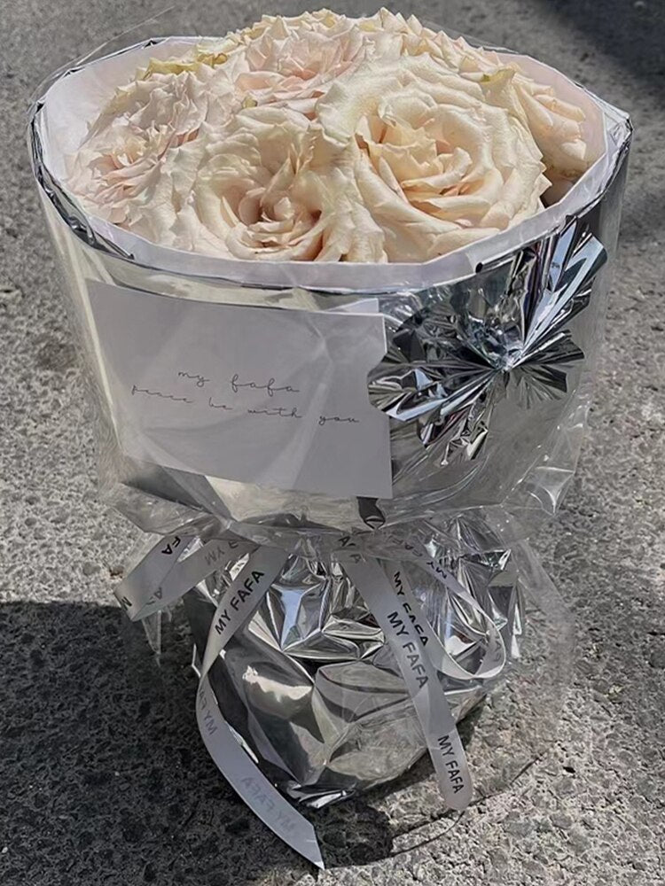 Shinewrap Size 58x58cm 9 Colors & OEM Custom Plastic Foil Flower Gift  Wrapping Paper Film Roll