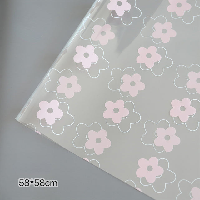 20 Sheets Pink Floral Wrapping Paper for Flowers