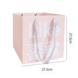 Load image into Gallery viewer, Set of 4 Large Size Square Kraft Paper Shopping Bags for Bouquet Flower Gift Packaging