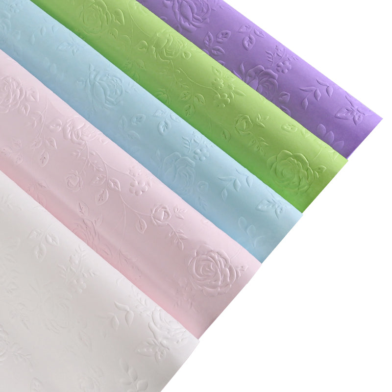 10pcs Solid Flower Wrapping Paper, 57x57cm White Gift Wrap Paper For Party