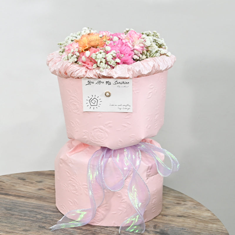 Floral Bouquet Wrapping Paper, Plastic, Waterproof, Duplex Flower