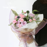 Load image into Gallery viewer, Korean Coarse Gradient Gauze Mesh for Bouquet Packaging 20.86Inch X10Yard